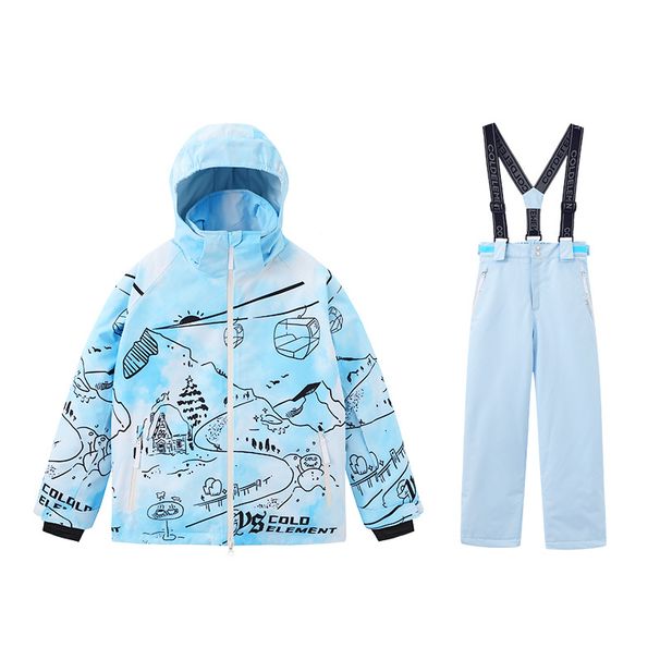 Schneeanzug-Set für Kinder (Jacke & Hose) – Wasserdichte Winter-Skibekleidung für Jungen & Mädchen – Warmer, wärmeisolierter Schneeanzug für Outdoor-Aktivitäten_voghion.com