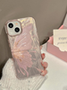 Advanced feeling electroplated pink butterfly suitable for iPhone Promax case, 16 new model, 12 luxurious feather_voghion.com
