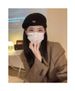 French temperament irregular beret women's autumn and winter face small shaped bud hat white wool painter hat
_voghion.com