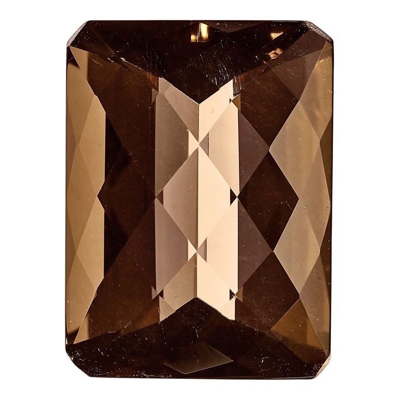 Smoky Quartz AA Quality 16x12mm Emerald Checkerboard_voghion.com