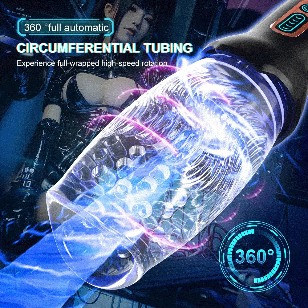 2025 Masturbateur automatique rotatif pour homme, entraîneur de gland, vibrateur, jouet sexuel de masturbation F_voghion.com