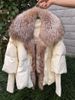 Women's Clothing Autumn And Winter New White Duck Down Jacket Short Style Temperament Fox Fur Collar Fur Coat_voghion.com