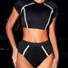 Ins Style New Conservative Cover-Up Women's Two-Piece Swimsuit Yoga Wear Bikini_voghion.com