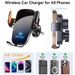 UYUXIO Manual Clamp Wireless Charger 15 Fast Charging Air Vent Car Mount Holder For IPhone Samsung Android Phone_voghion.com