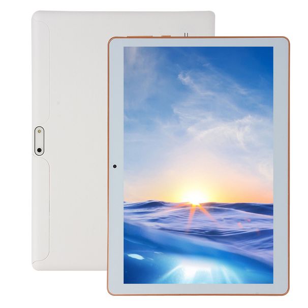 Tablet Android da 10,1" con display IPS HD, chiamate 3G, doppia SIM, GPS, 1 GB di RAM, 16 GB di ROM, Bluetooth, doppia fotocamera - Bianco/Oro/Nero_voghion.com