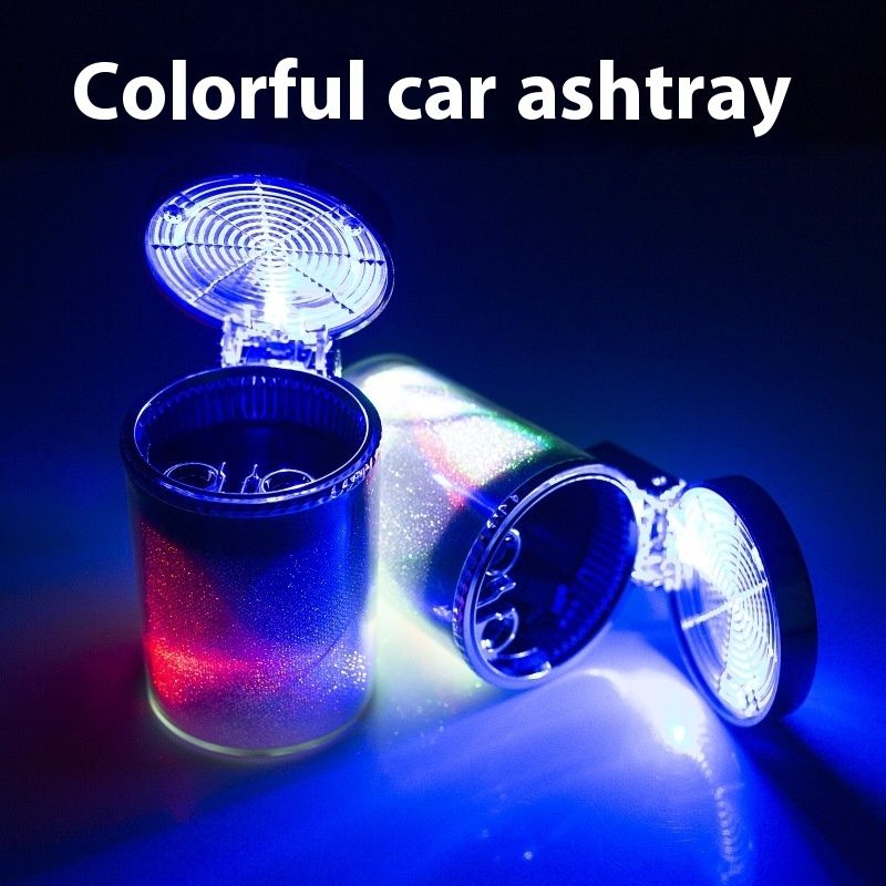 Car mounted ashtray, air outlet, seven color with LED lights, car use colorful ashtray_voghion.com