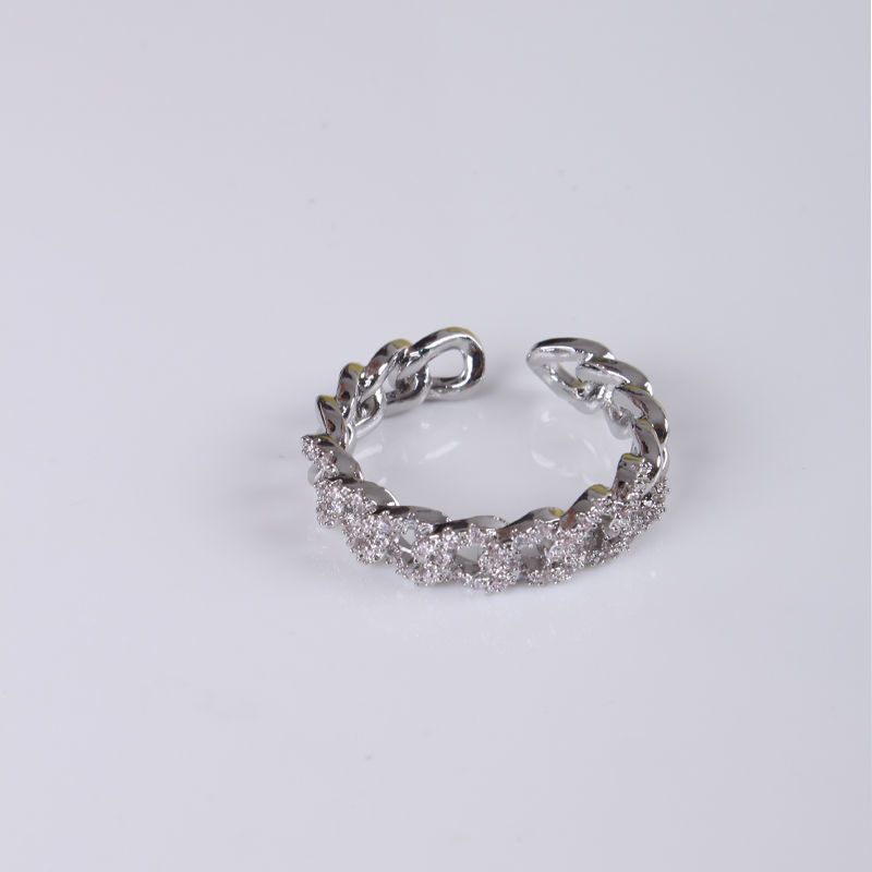 Japanese and Korean internet celebrities chain cold style French light luxury ins niche super flash open ring trend_voghion.com