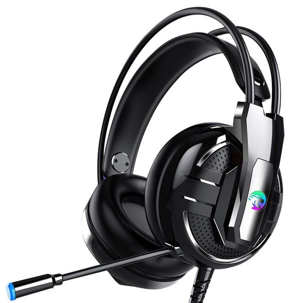 Cuffie cablate A18 ad alta fedeltà con riduzione del rumore, cuffie stereo da gioco USB universali da 3,5 mm per computer_voghion.com