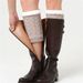 Kadın Kış Bilek Bacak Isıtıcıları Plus Polar Tığ Örgülü Bot Paçaları Üstleri Çoraplar_voghion.com