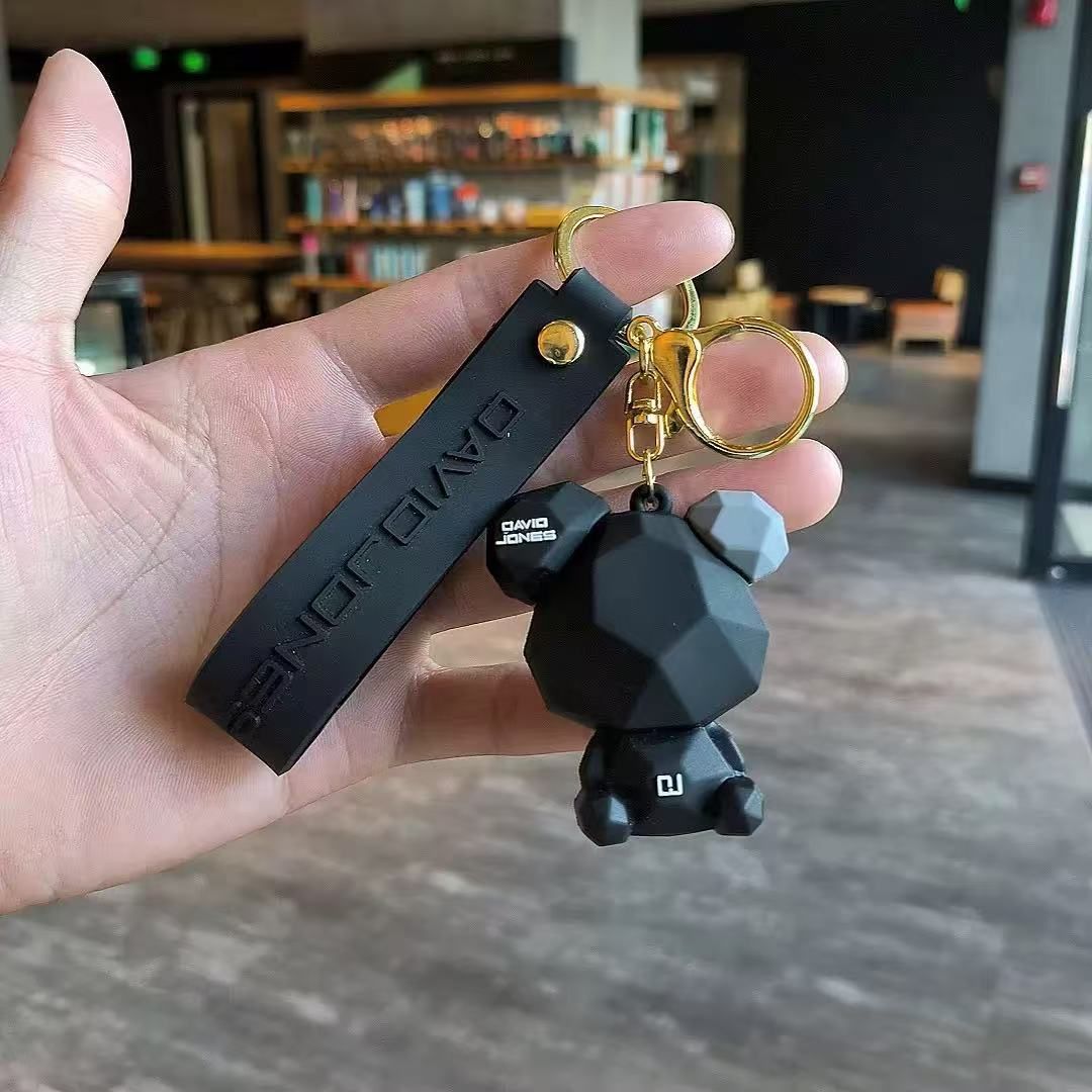 Kreative Faceted Bär Auto Exquisite Nette Cartoon Puppe Paar Rucksack Anhänger Keychain Kleines Geschenk_voghion.com