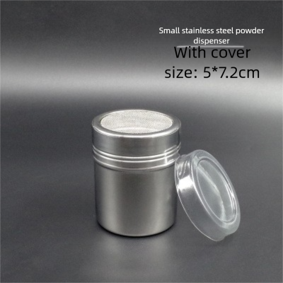 Dispensador de pó em aço inoxidável 304 com malha fina e orifícios, estilo coreano._voghion.com