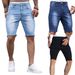 Herrenbekleidung Herren Stretch Denim Shorts Herren Neue Denim Shorts Neu_voghion.com