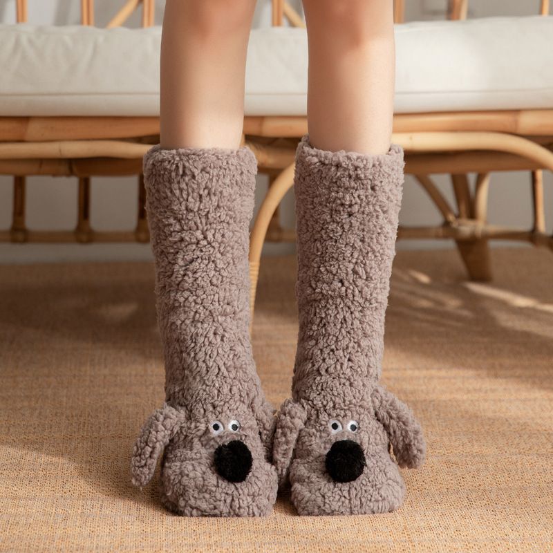 Floor adult sleep winter snow home confinement leg covers, carpet slippers socks, children's socks_voghion.com