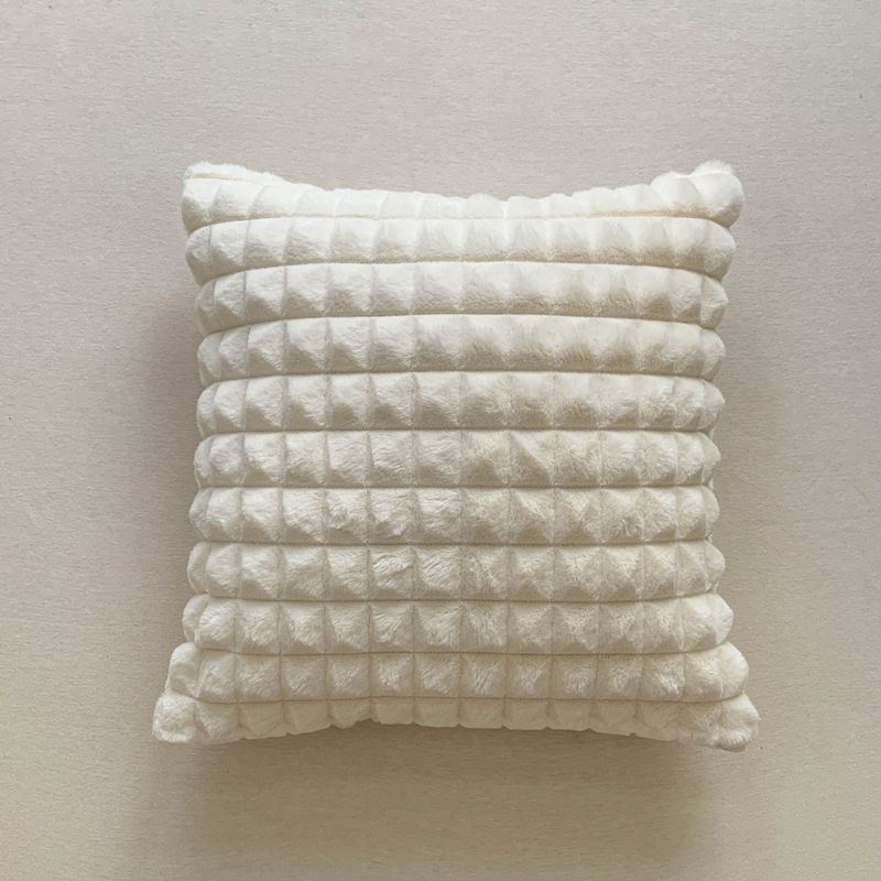 Almofada decorativa - Capa de almofada de pelúcia de inverno (50x50 cm, forro de veludo macio para decoração de sofá/cama, hipoalergênico, lavável à máquina)_voghion.com
