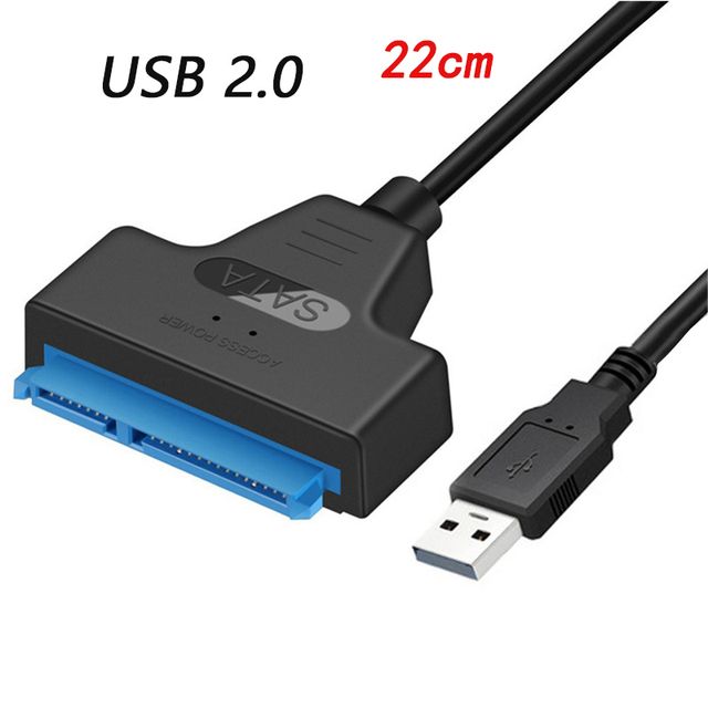 Cabo USB C SATA 3 Sata para USB 3.0 Cabo adaptador de até 6 Gbps com suporte para SSD externo de 2,5 polegadas HDD Disco rígido 22 pinos Sata III para PC_voghion.com