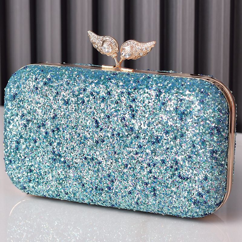 Yeni boncuklu pullu gece çantası retro kelebek elbise çantası elmaslarla kadın cheongsam çantası altın çanta sınır ötesi özel_voghion.com