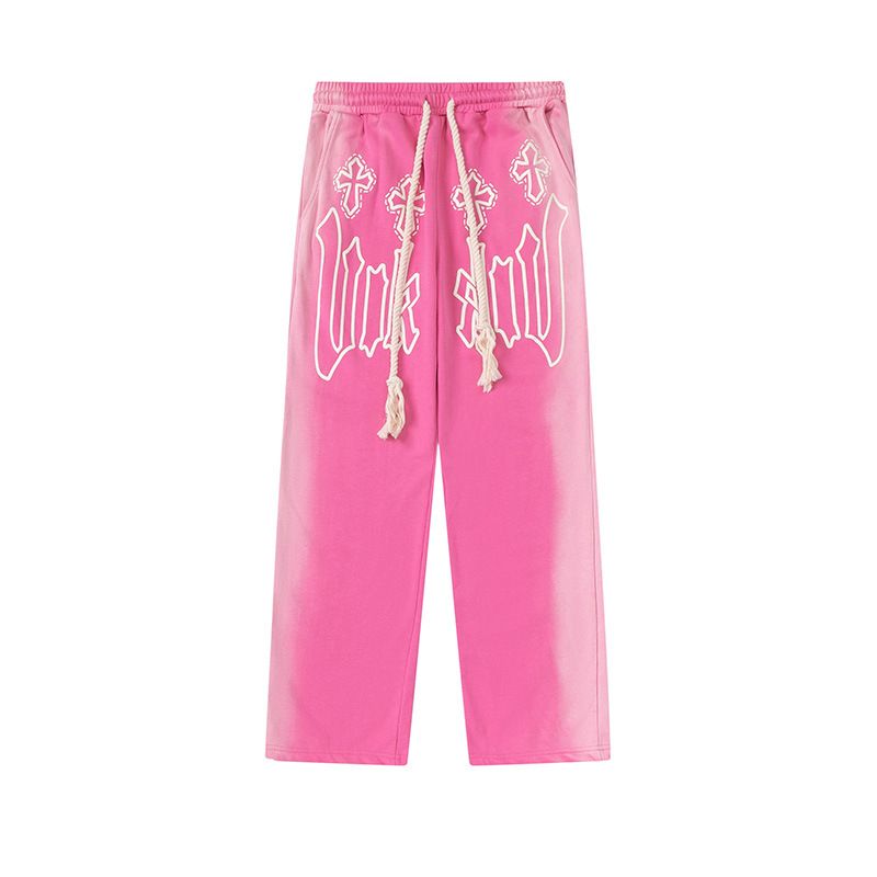 Herrenbekleidung Society Fashion Brand Ins Retro Letter Casual Pants Herren und Damen Street Trend All Match Loose Pants Neu_voghion.com