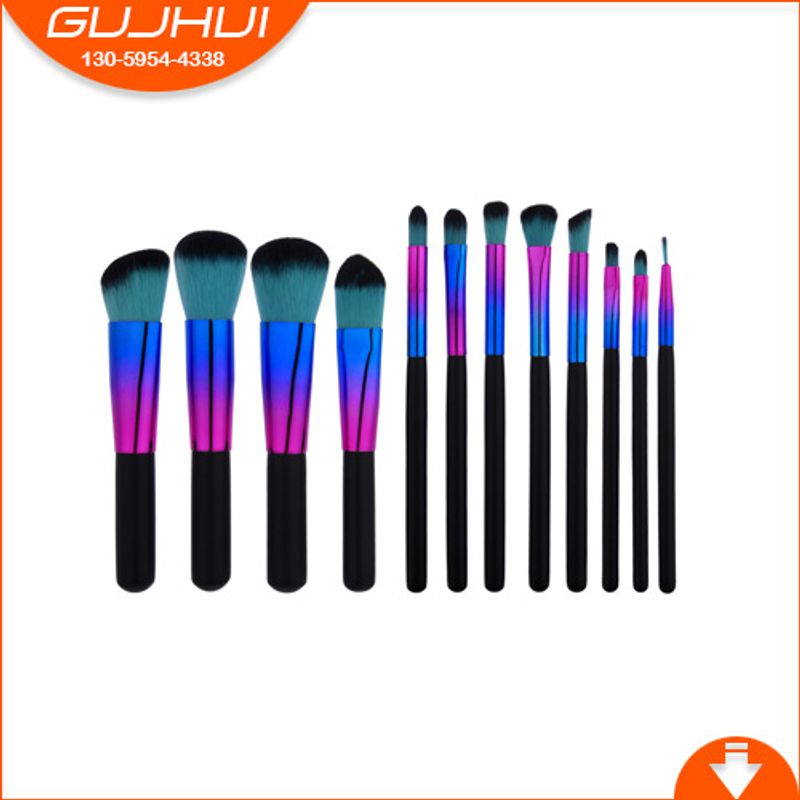 12 pcs makeup brushes makeup tools set beauty brush set foundation brush eye shadow brush GUJHUI_voghion.com