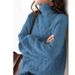 Winter New Fried Dough Twists High Collar Pullover Sweater Women's Loose, Casual, Versatile, Warm, Lazy Knit Backing_voghion.com