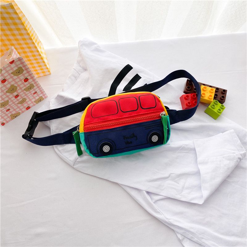 Andralyn New Leisure Boys Crossbody Bag Canvas Fashionable Cartoon Car Outdoor Sports Chest Bag Waist Bag_voghion.com