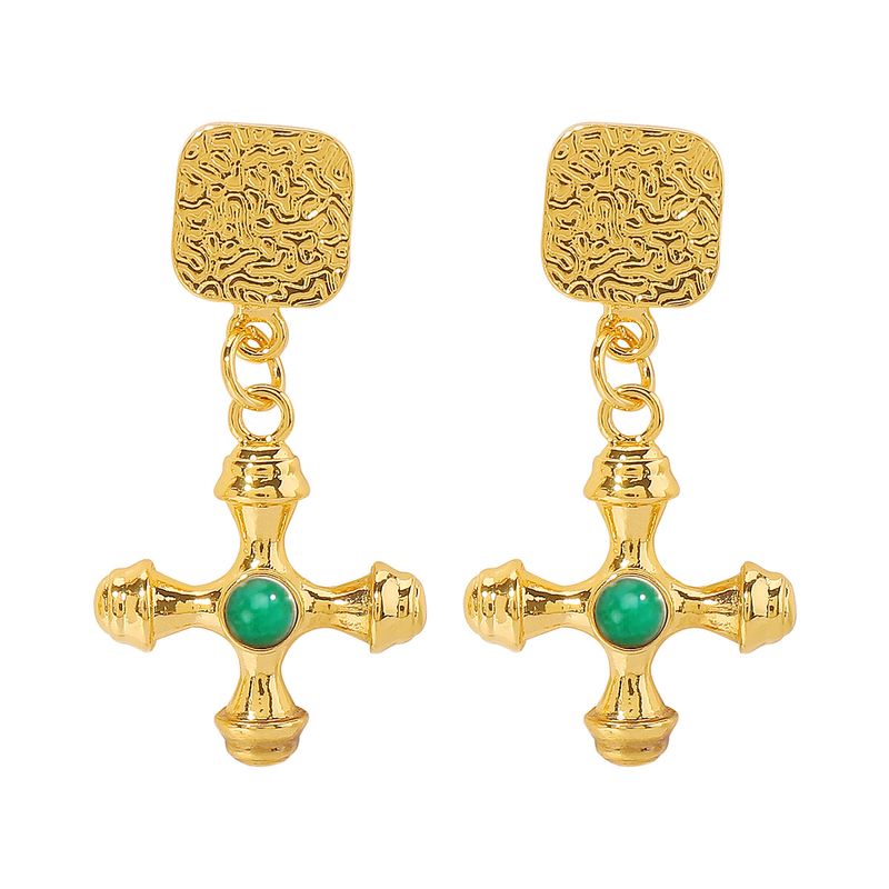 11764 European And American Hot Selling Mother's Day Gift Cross Pendant Necklace Retro Palace Style Niche Personality Necklace_voghion.com