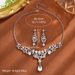 Bridal Accessories Wedding Jewelry Earrings Necklace Set Two-piece Wedding Dress Accessories Rhinestones Women_voghion.com