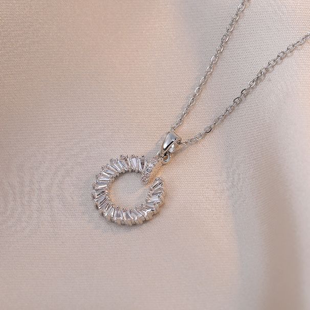 Necklace Women Internet celebrity sweet cool style zircon geometric niche light luxury new design pendant temperament titanium steel necklace_voghion.com