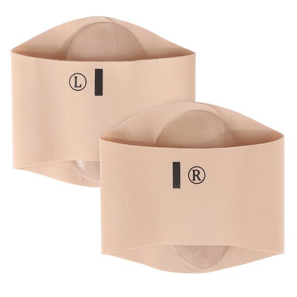 Solette SEBS con supporto per l'arco plantare per adulti – Cuscinetto ortopedico trasparente per piedi piatti e assorbimento degli urti (S/L, nero/color carne, modello ZG800)_voghion.com