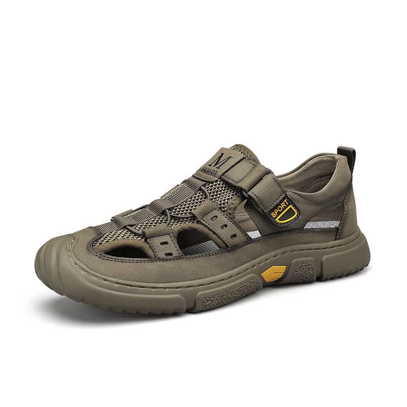 2025 Summer Outdoor Breathable Mesh Sandals, Low Cut Hollow Out Casual Hole Shoes, Tourism Baotou Beach Shoes_voghion.com