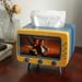 Creative Cartoon TV Tissue Box Mobile Phone Holder Carton Home Living Room Cute Internet Celebrity Office Desktop_voghion.com
