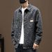 Europäisches und amerikanisches High-End-Jacquard-Craft-Jeanshemd für Herren im Frühling und Herbst im Retro-Waschstil mit altem Revers, Freizeithemdjacke für Herren_voghion.com
