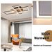 Glitzerlife LED Deckenleuchte Deckenlampe Schwarz - 3000K Holz Wohnzimmerlampe Moderne Schlafzimmerlampe 32W Warmweiß Flurlampe Für Büro Küche Esszimmer_voghion.com