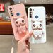 Cute Rabbit Plating Phone Bracket Case for Motorola Moto G10 G20 G30 G8 G9 Play E20 G60 G22 G52 E7 Plus 2021 Soft Back Cover_voghion.com