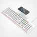 Farfi K118 Wired Quick Response Phone Wireless Charging 104 Key Caps Gaming Blue Axis Mechanical Keyboard for Desktop_voghion.com