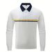 001 European American INS Cross-Border 2023 Spring And Autumn Button Long Sleeve Men's Sports Polo Shirt_voghion.com