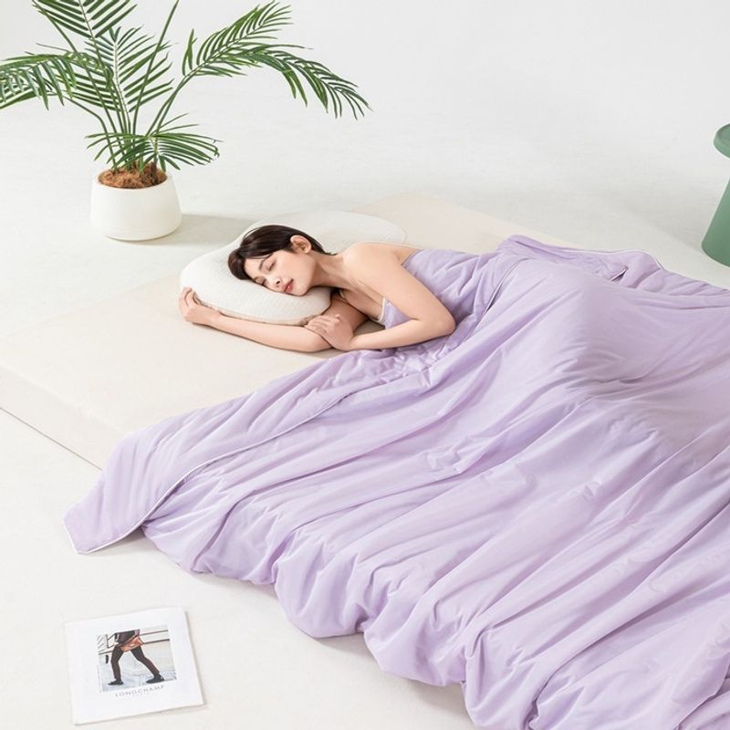 Premium A Class Dual Side Cooling Blanket Antibacterial Ice Silk Summer Quilt With Removable Cover Machine Washable Lightweight Breathable_voghion.com