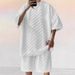 2025 Trendy Men's Checkerboard Spring/Summer Loose Sports And Leisure Two Piece Set For Men_voghion.com