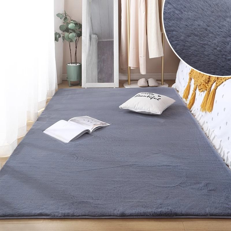 Ultra-Plush Faux Rabbit Fur Rug – Winter Soft Floor Mat For Bedroom & Living Room – Thick Fluffy Machine Washable Blanket_voghion.com