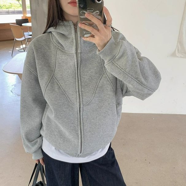 Herbst Winter American High Street Dekonstruierter Rollkragenpullover Hoodie Jacke Mantel Herren Boxy Short Wide Cardigan Zipper_voghion.com