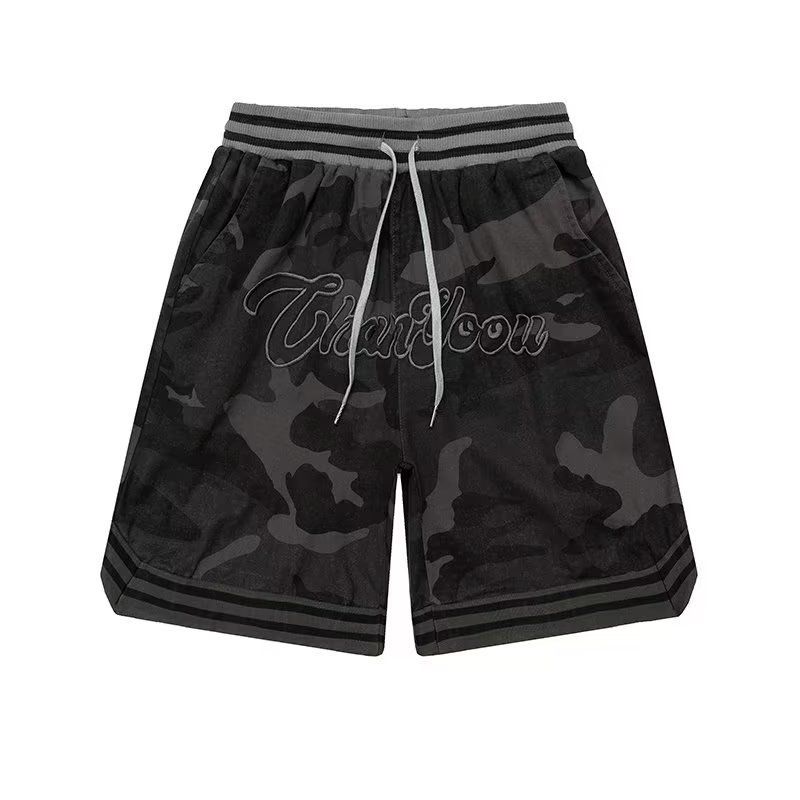 Herrenbekleidung Sommer Camouflage Arbeitsshorts Lose Freizeithose Fünf-Punkt-Sporthose Gutaussehend_voghion.com