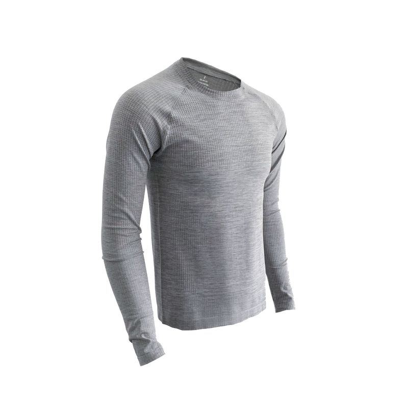 Abbigliamento da uomo, casual americano, senza cuciture, nuovo, sportivo, in jacquard, a maniche lunghe, da uomo, slim, ad asciugatura rapida, elastico alto, top da allenamento_voghion.com