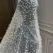Gioielli per capelli V139 Velo da sposa extra lungo con perline, lunghezza cattedrale, veli larghi 3 m, con pettine, accessori da sposa_voghion.com