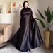 Women's Clothing Large Swing Sleeve Waist Slimming Solid Color Long Sleeve Design Dress_voghion.com