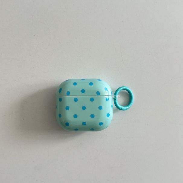 ins Wind Blue Polka Dot Suitable For Airpods4 Protective Case Pro3 New Airpodspro2 Earphone Case_voghion.com