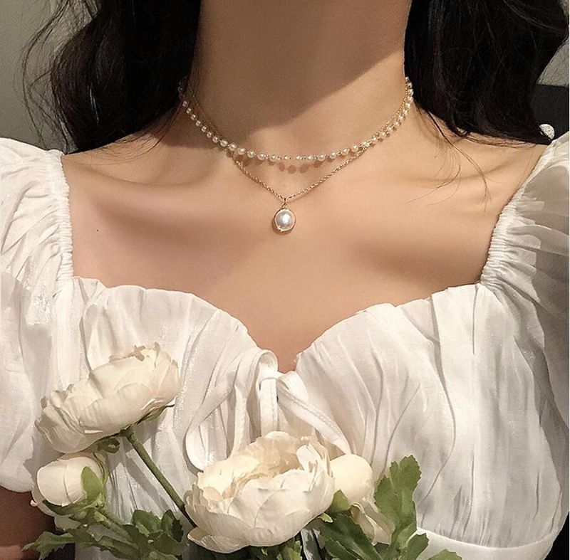 Hip Hop Ins Diamantbesetzter Kreuzanhänger, Lange Halskette, Personalisierte Mehrschichtige Schlüsselbeinkette Für Frauen_voghion.com