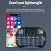 Mini teclado sem fio 2,4 GHz com retroiluminação, inglês, russo, espanhol, mouse aéreo, touchpad remoto para Android TV Box Digital_voghion.com