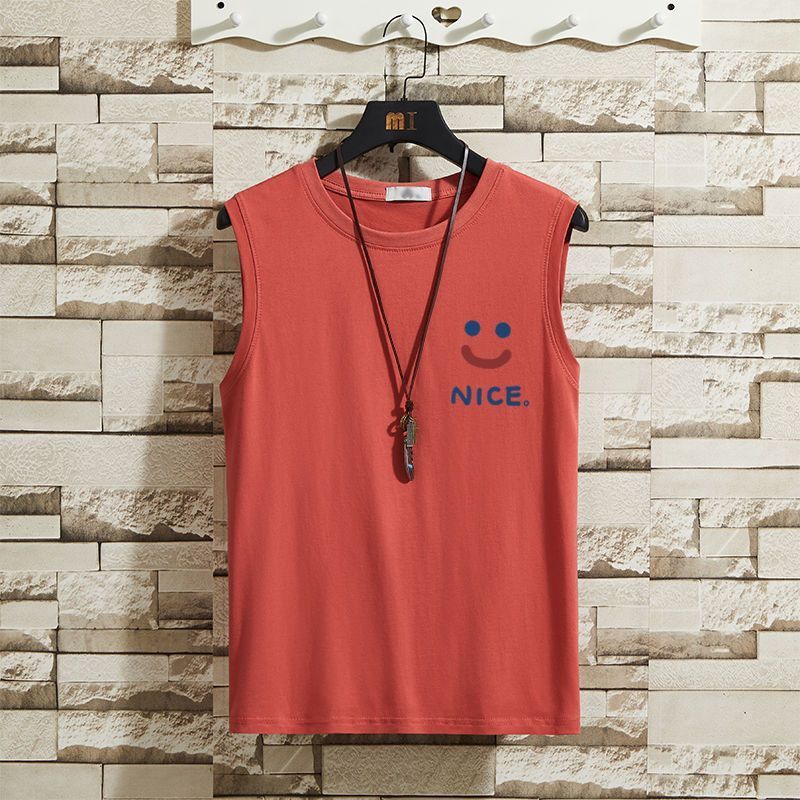 Top Nice vest men's summer hip-hop camisole t-shirt plus size cool loose shorts two-piece set 12_voghion.com