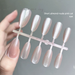 Nude Pink Cat Eye Tips High-end New Wearable Finished Detachable Pre-made Nails Whitening Nail Stickers_voghion.com