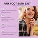 Pink hydrotherapy foot bath salt for gentle daily nourishment, exfoliation, toenail repair, and body foot bath salt_voghion.com