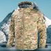 Men's Winter Camouflage Thermal Jacket With Waterproof & Windproof Design – Heavy Duty Insulated Coat For Outdoor Adventures_voghion.com